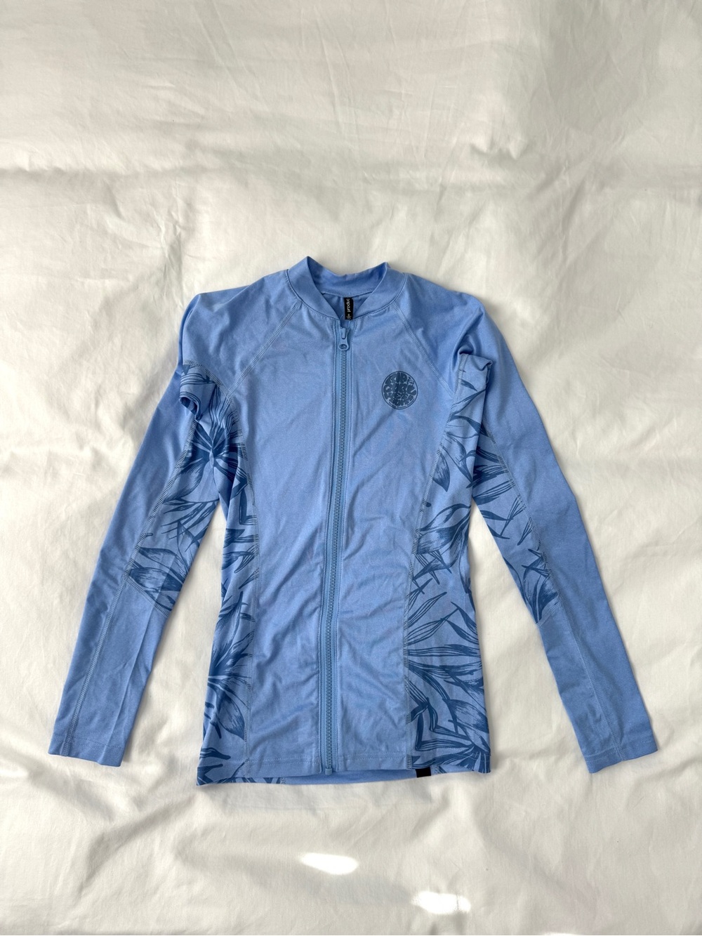 Rip Curl Rincon Long Sleeve Zip Through UV Rash Guard Size XS Blue - Picture 3 of 4